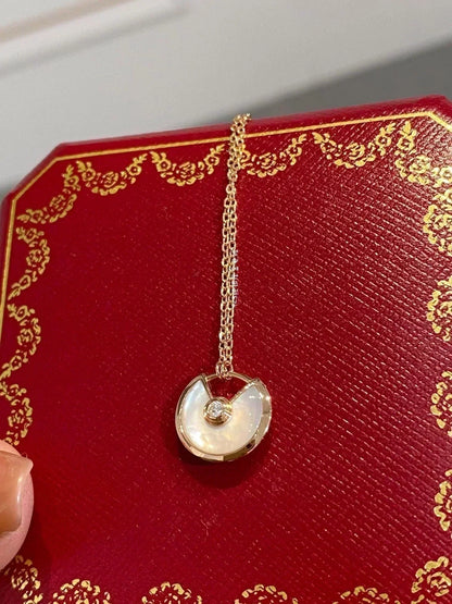 [⭐moonlume]AMULETTE ROSE GOLD MOP NECKLACE
