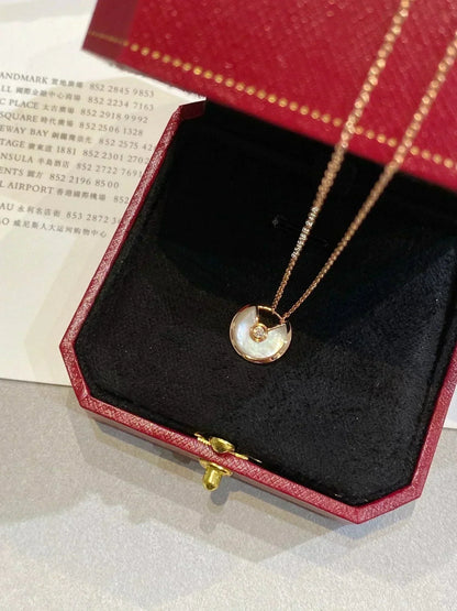 [⭐moonlume]AMULETTE ROSE GOLD MOP NECKLACE