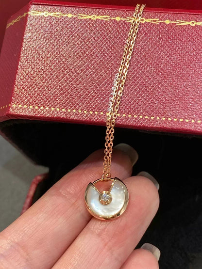 [⭐moonlume]AMULETTE ROSE GOLD MOP NECKLACE