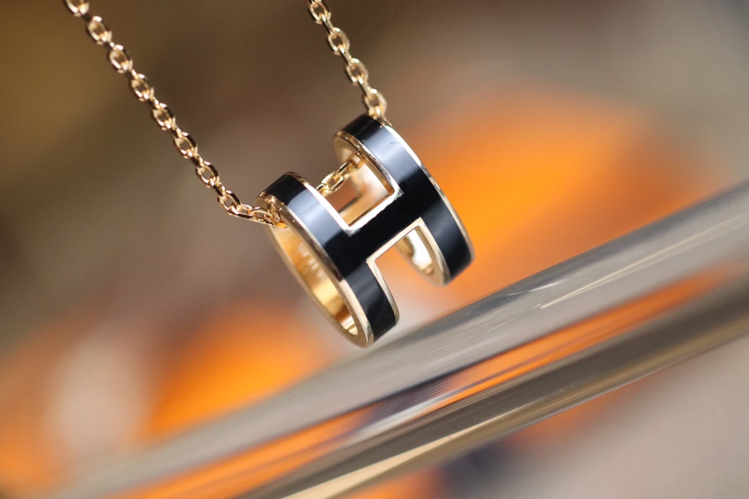[⭐moonlume]POP H PEDANT PINK GOLD