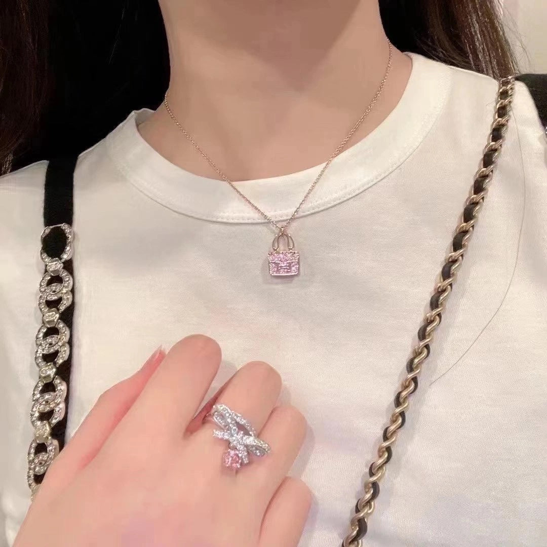 [⭐moonlume]CONSTANCE PEDANT PURPLE DIAMOND NECKLACE