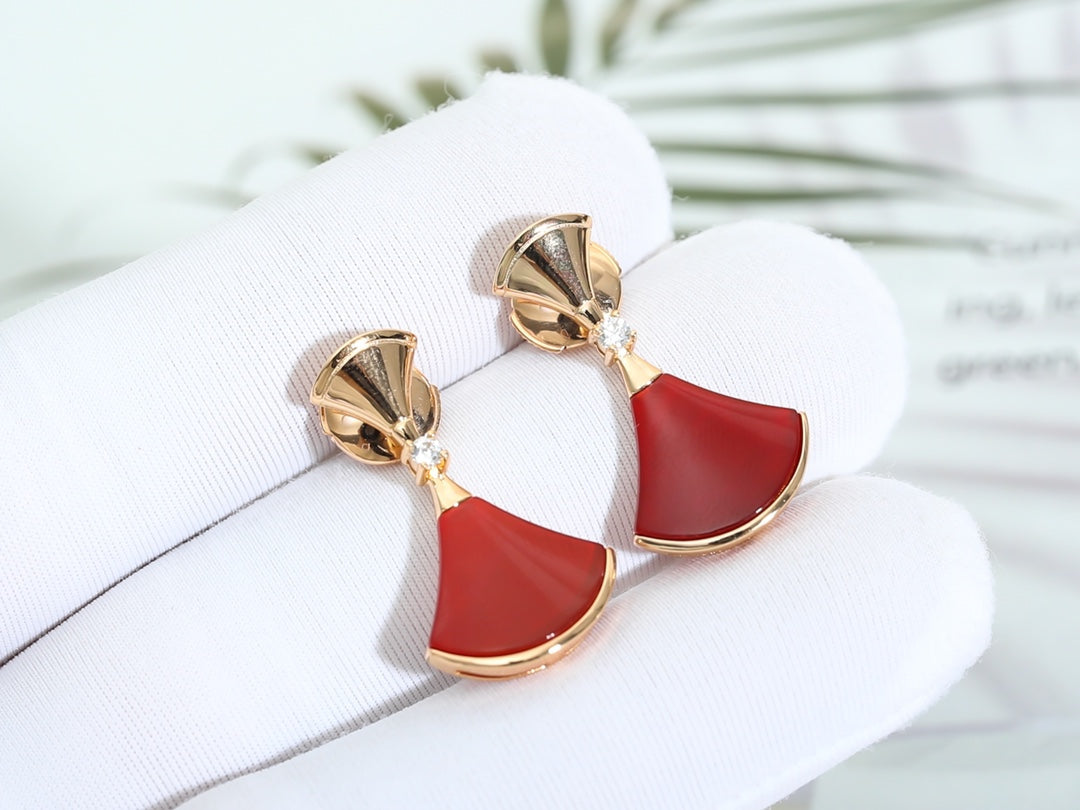 [⭐moonlume]DREAM Carnelian PINK GOLD EARRINGS