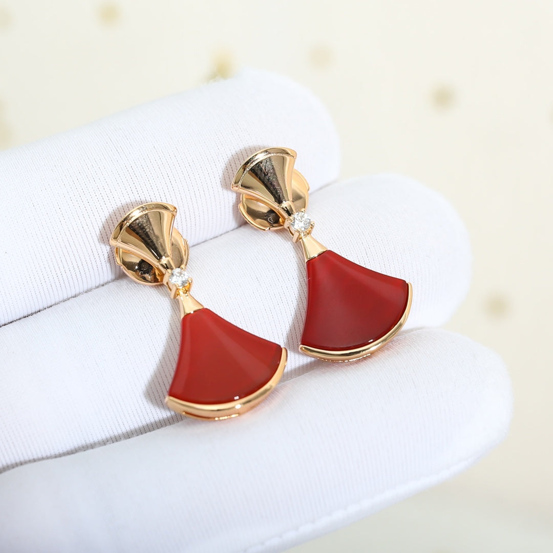 [⭐moonlume]DREAM Carnelian PINK GOLD EARRINGS