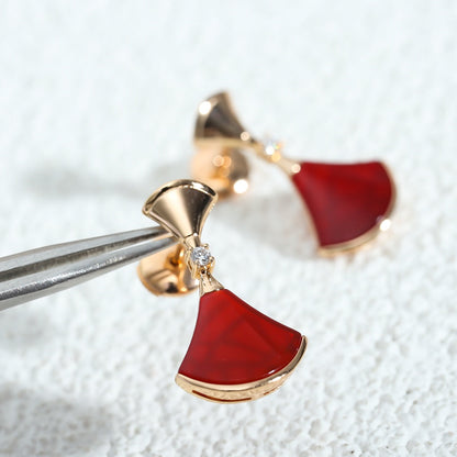 [⭐moonlume]DREAM Carnelian PINK GOLD EARRINGS