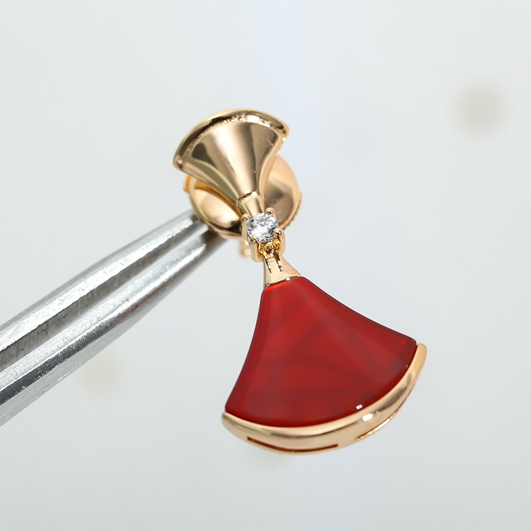 [⭐moonlume]DREAM Carnelian PINK GOLD EARRINGS