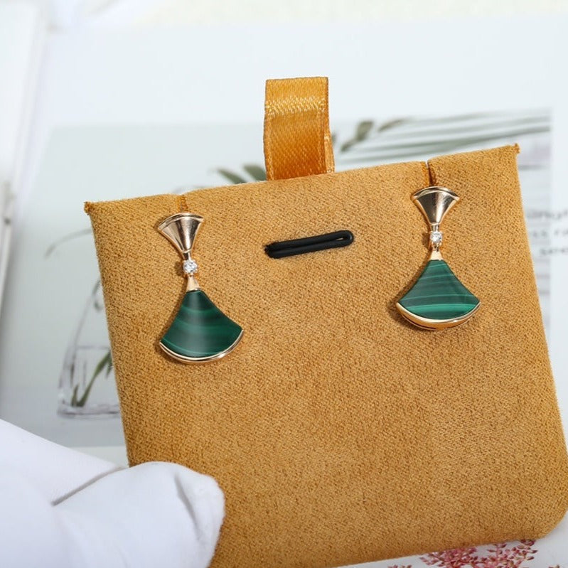 [⭐moonlume]DREAM MALACHITE PINK GOLD EARRINGS