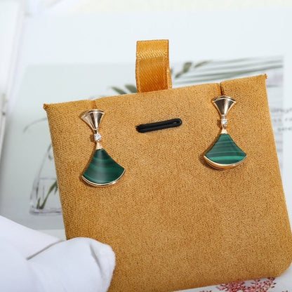 [⭐moonlume]DREAM MALACHITE PINK GOLD EARRINGS