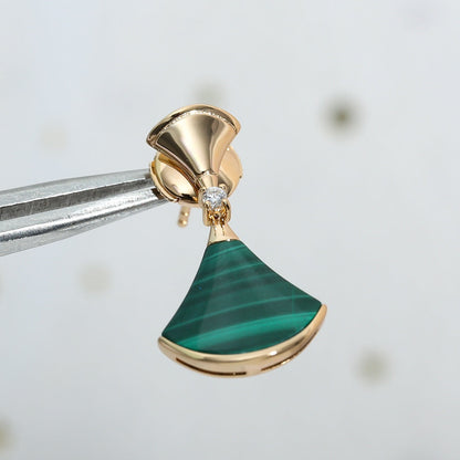 [⭐moonlume]DREAM MALACHITE PINK GOLD EARRINGS