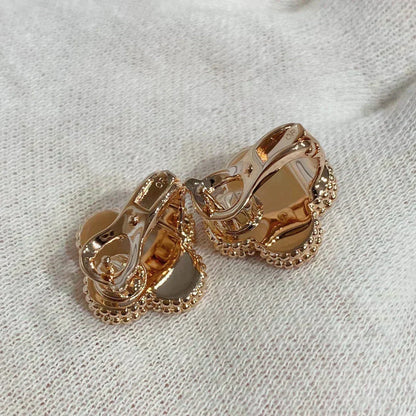 [⭐moonlume]CLOVER MEDIUM 1 MOTIFS CARNELIAN  DIAMOND earrings