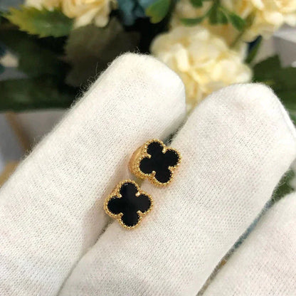 [⭐moonlume]CLOVER MINI 9.5MM BLACK MOP EARRINGS
