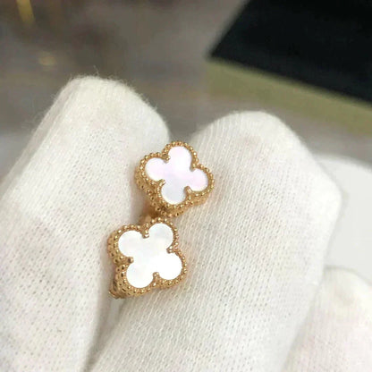 [⭐moonlume]CLOVER MINI 9.5MM WHITE MOP EARRINGS