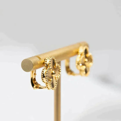 [⭐moonlume]CLOVER MEDIUM 1 MOTIFS LASER EARRINGS