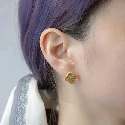 [⭐moonlume]CLOVER MEDIUM 1 MOTIFS LASER EARRINGS