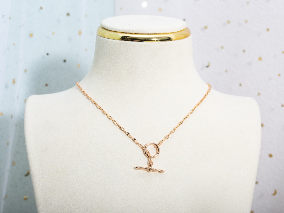[⭐moonlume]ECHAPPEE NECKLACE PINK GOLD