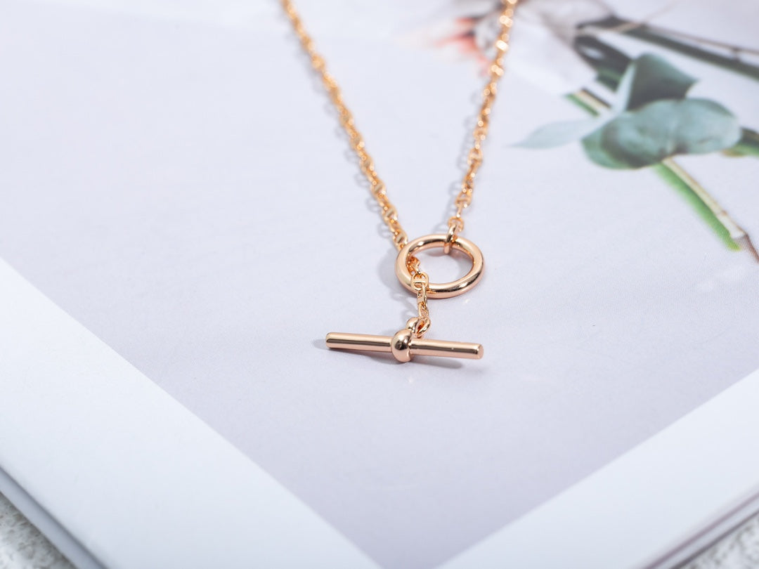 [⭐moonlume]ECHAPPEE NECKLACE PINK GOLD