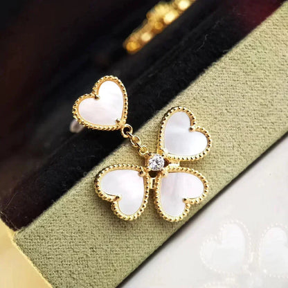 [⭐moonlume]CLOVER SWEET WHITE MOP EARRINGS