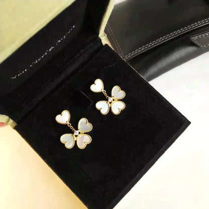 [⭐moonlume]CLOVER SWEET WHITE MOP EARRINGS