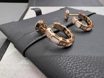 [⭐moonlume]SERPENTI MOP PINK GOLD EARRINGS