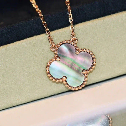 [⭐moonlume]CLOVER 15MM  GRAY MOTHER OF PEARL NECKLACE