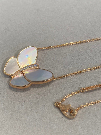 [⭐moonlume]BUTTERFLY GOLD MOP DIAMOND NECKLACE