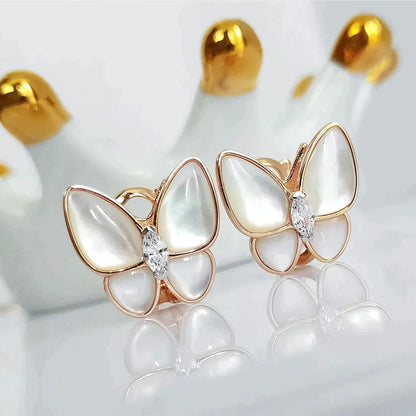 [⭐moonlume]BUTTERFLY MOP DIAMOND EARRINGS