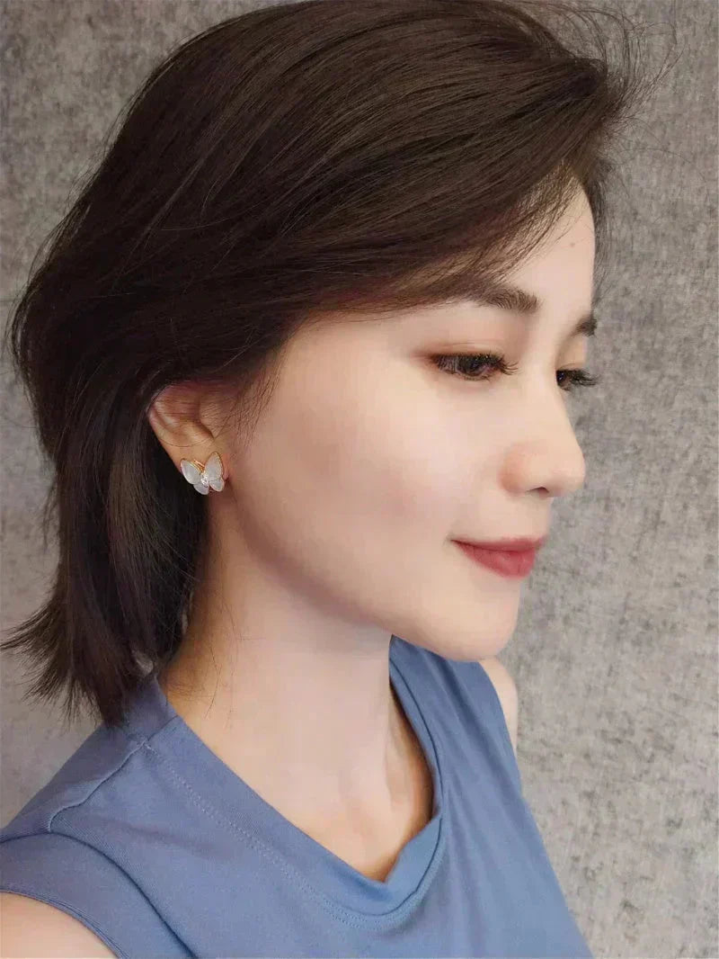 [⭐moonlume]BUTTERFLY MOP DIAMOND EARRINGS