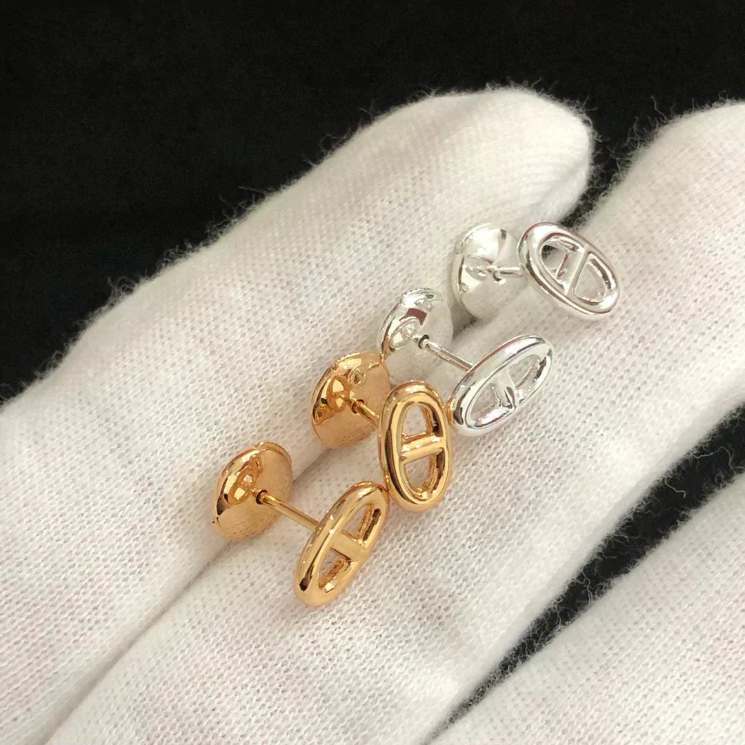 [⭐moonlume]CHAINE SMALL EARRINGS GOLD AND SILVER