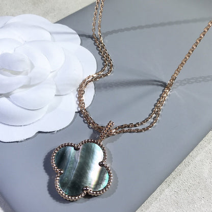 [⭐moonlume]CLOVER 25MM GOLD DARK MOP BIG CLOVER NECKLACE