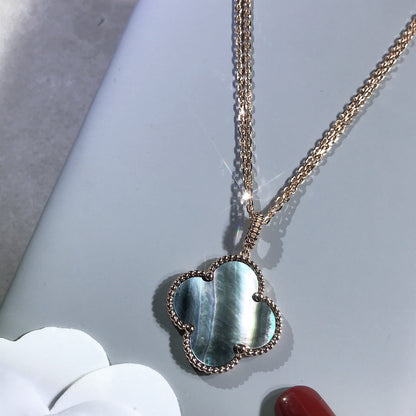 [⭐moonlume]CLOVER 25MM GOLD DARK MOP BIG CLOVER NECKLACE