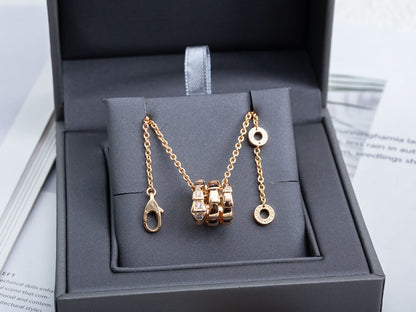 [⭐moonlume]SERPENTI PINK GOLD NECKLACE DIAMOND
