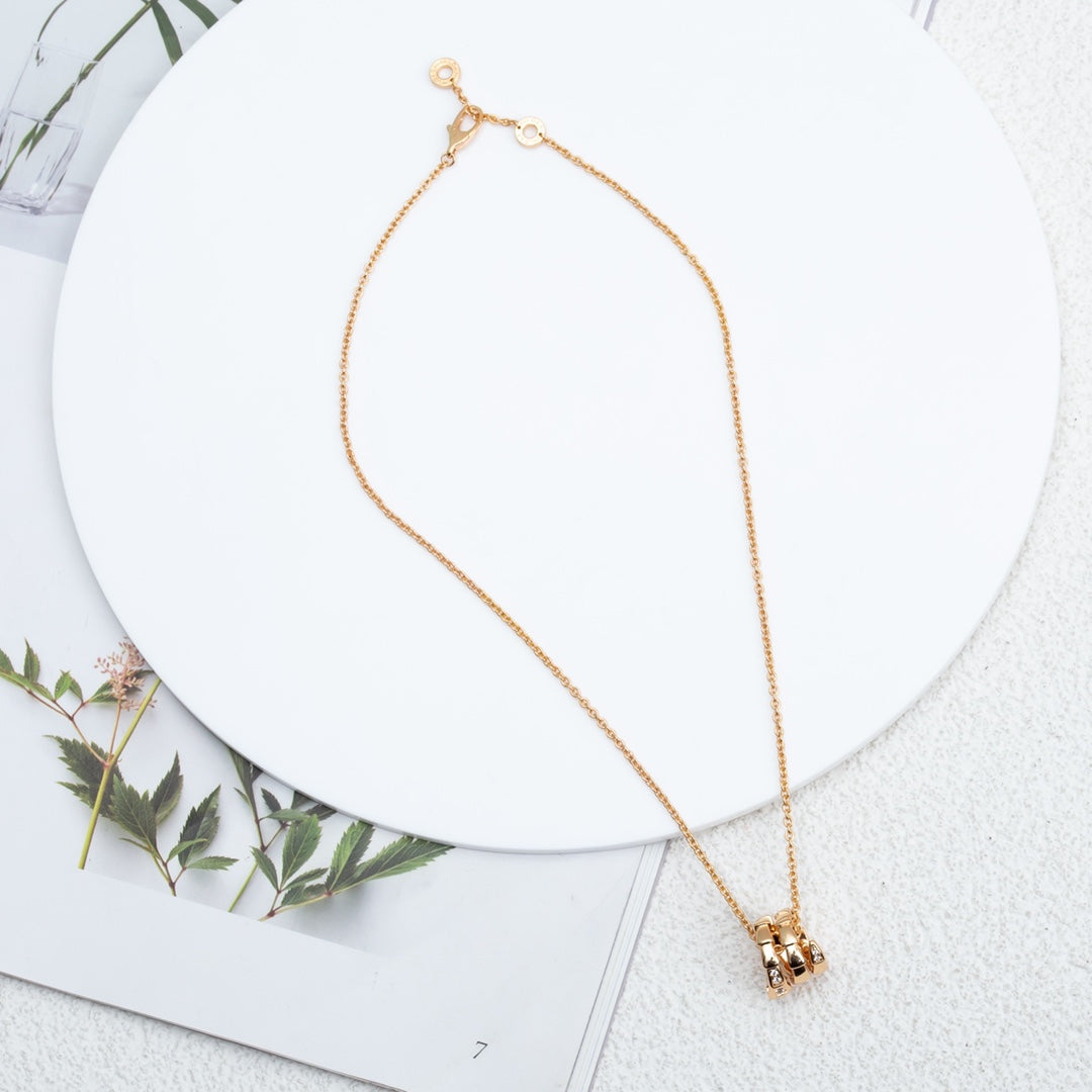 [⭐moonlume]SERPENTI PINK GOLD NECKLACE DIAMOND