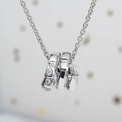 [⭐moonlume]SERPENTI SILVER NECKLACE DIAMOND