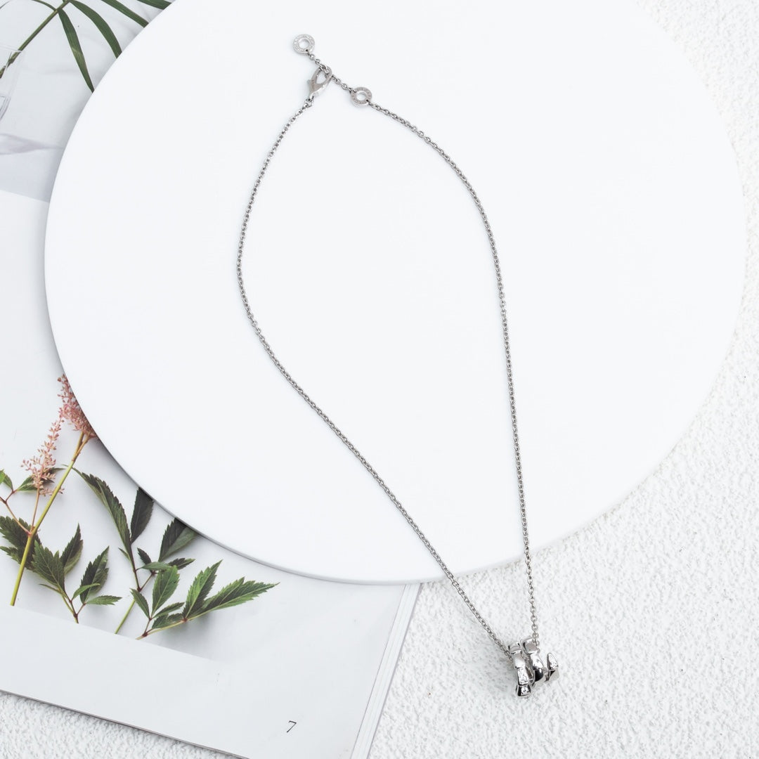 [⭐moonlume]SERPENTI SILVER NECKLACE DIAMOND