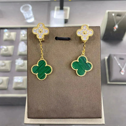 [⭐moonlume]CLOVER  2 MOTIFS  DIAMOND  EARRINGS (MULTIPLE CHOICESç´
