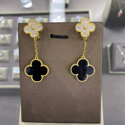 [⭐moonlume]CLOVER  2 MOTIFS  DIAMOND  EARRINGS (MULTIPLE CHOICESç´