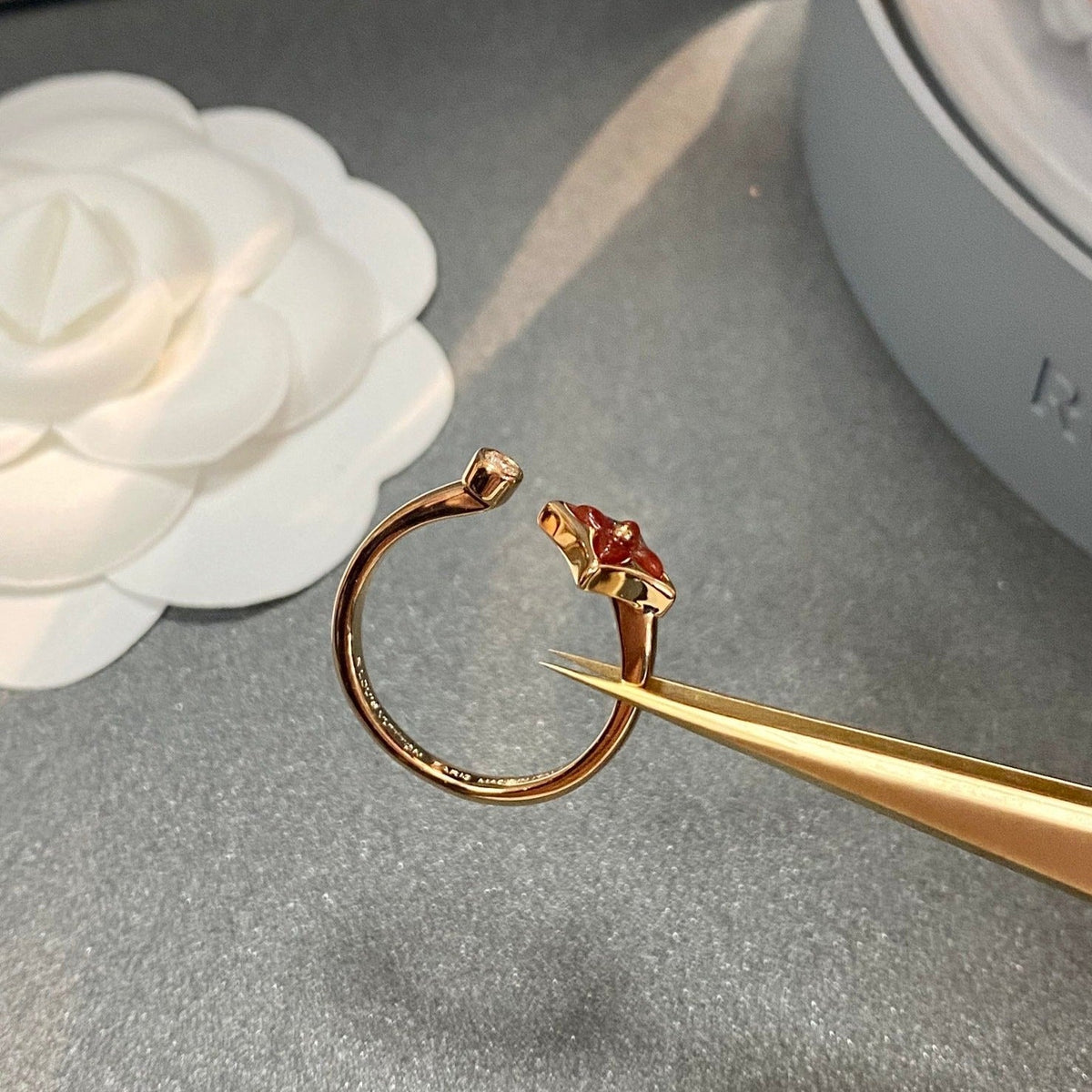 [⭐moonlume]STAR 1 DIAMOND OPEN RING