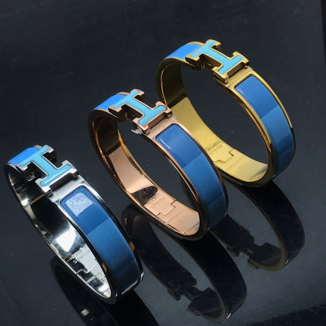 [⭐moonlume]H BRACELET BLUE RAINBOW CERAMIC