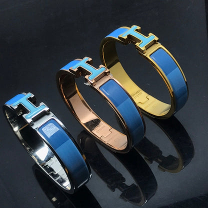 [⭐moonlume]H BRACELET BLUE RAINBOW CERAMIC