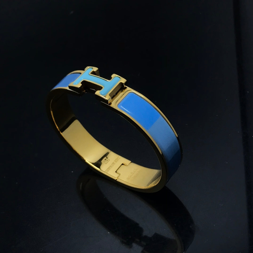 [⭐moonlume]H BRACELET BLUE RAINBOW CERAMIC