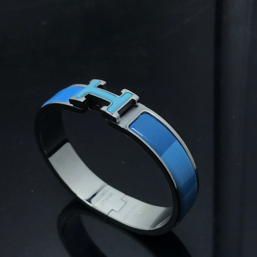 [⭐moonlume]H BRACELET BLUE RAINBOW CERAMIC