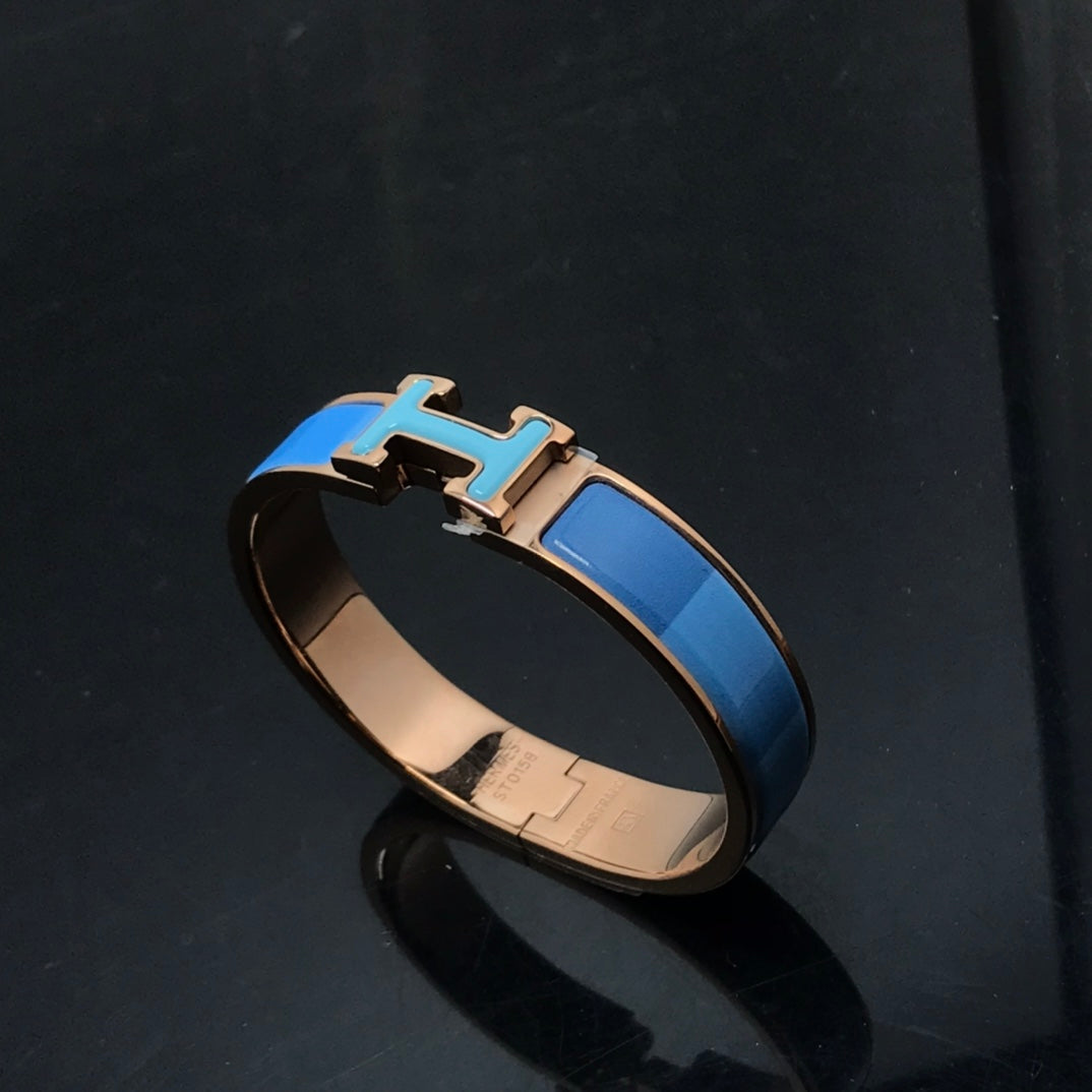 [⭐moonlume]H BRACELET BLUE RAINBOW CERAMIC