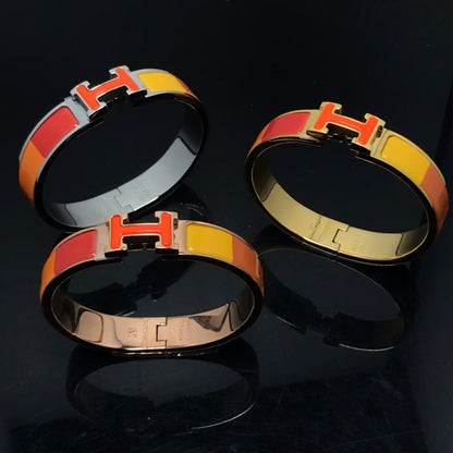 [⭐moonlume]H BRACELET ORANGE RAINBOW CERAMIC