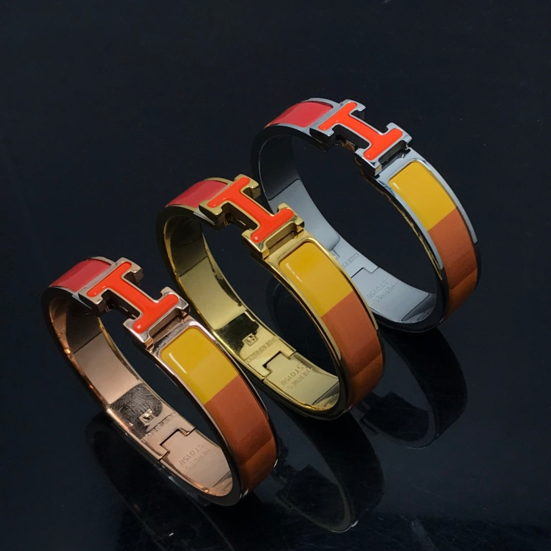 [⭐moonlume]H BRACELET ORANGE RAINBOW CERAMIC