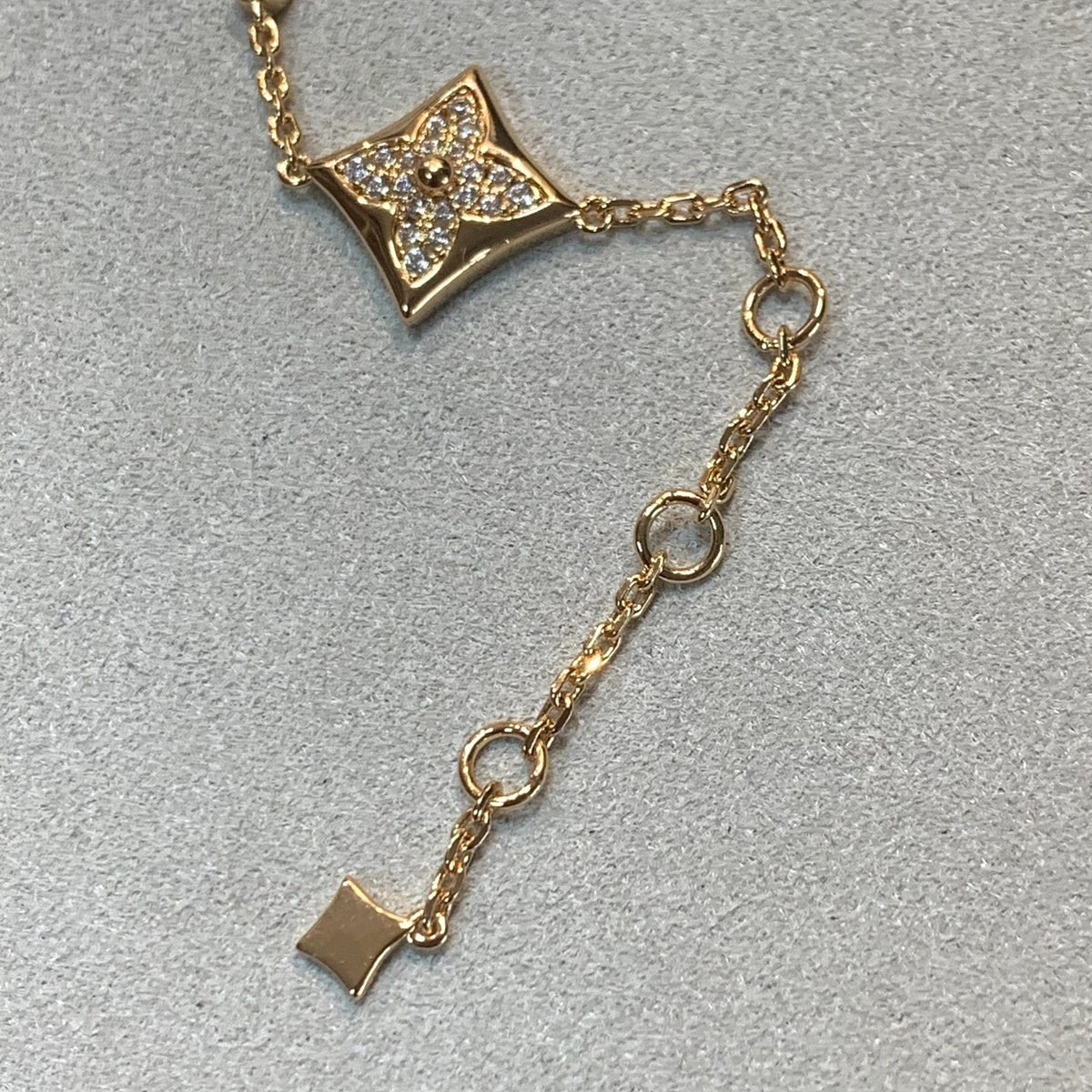 [⭐moonlume]STAR AND SUN 4 MOTIFS GOLD DIAMONDS BRACELET