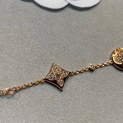 [⭐moonlume]STAR AND SUN 4 MOTIFS GOLD DIAMONDS BRACELET