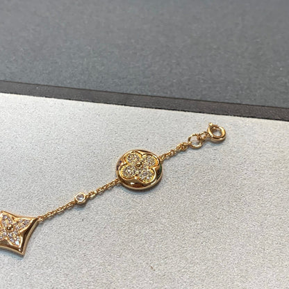 [⭐moonlume]STAR AND SUN 4 MOTIFS GOLD DIAMONDS BRACELET