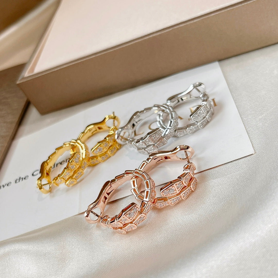 [⭐moonlume]SERPENTI EARRINGS DIAMOND