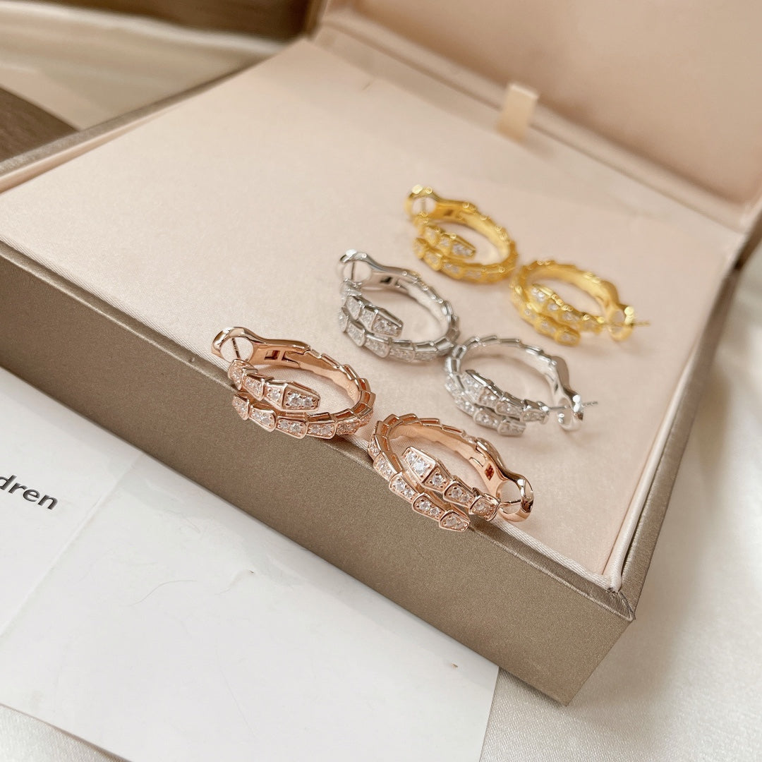 [⭐moonlume]SERPENTI EARRINGS DIAMOND