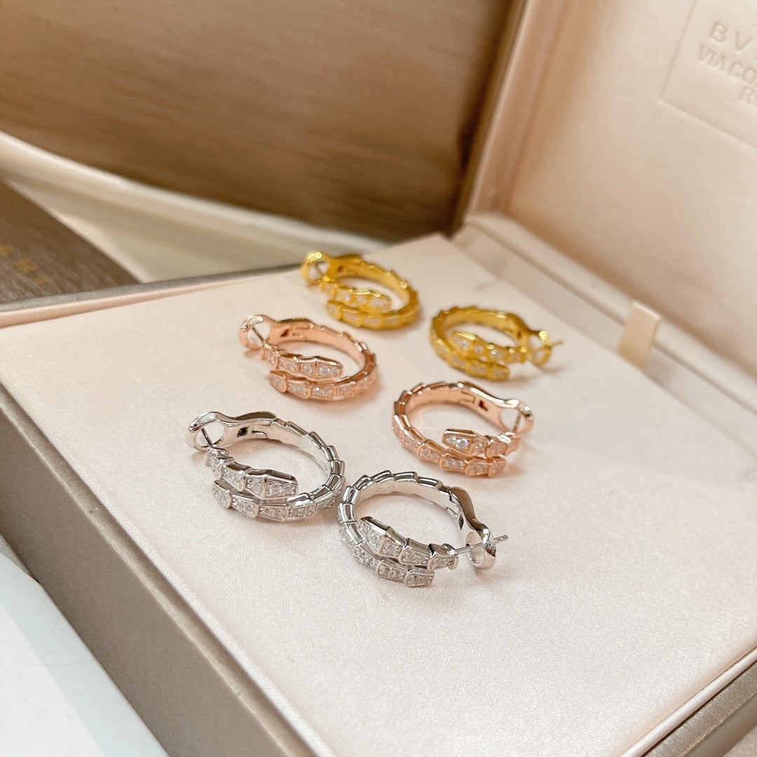 [⭐moonlume]SERPENTI EARRINGS DIAMOND