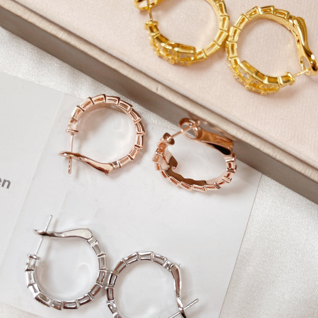 [⭐moonlume]SERPENTI EARRINGS DIAMOND